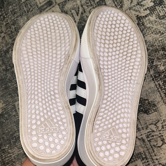 Adidas Men's Black Sneakers with White Stripes - Picture 7 of 8